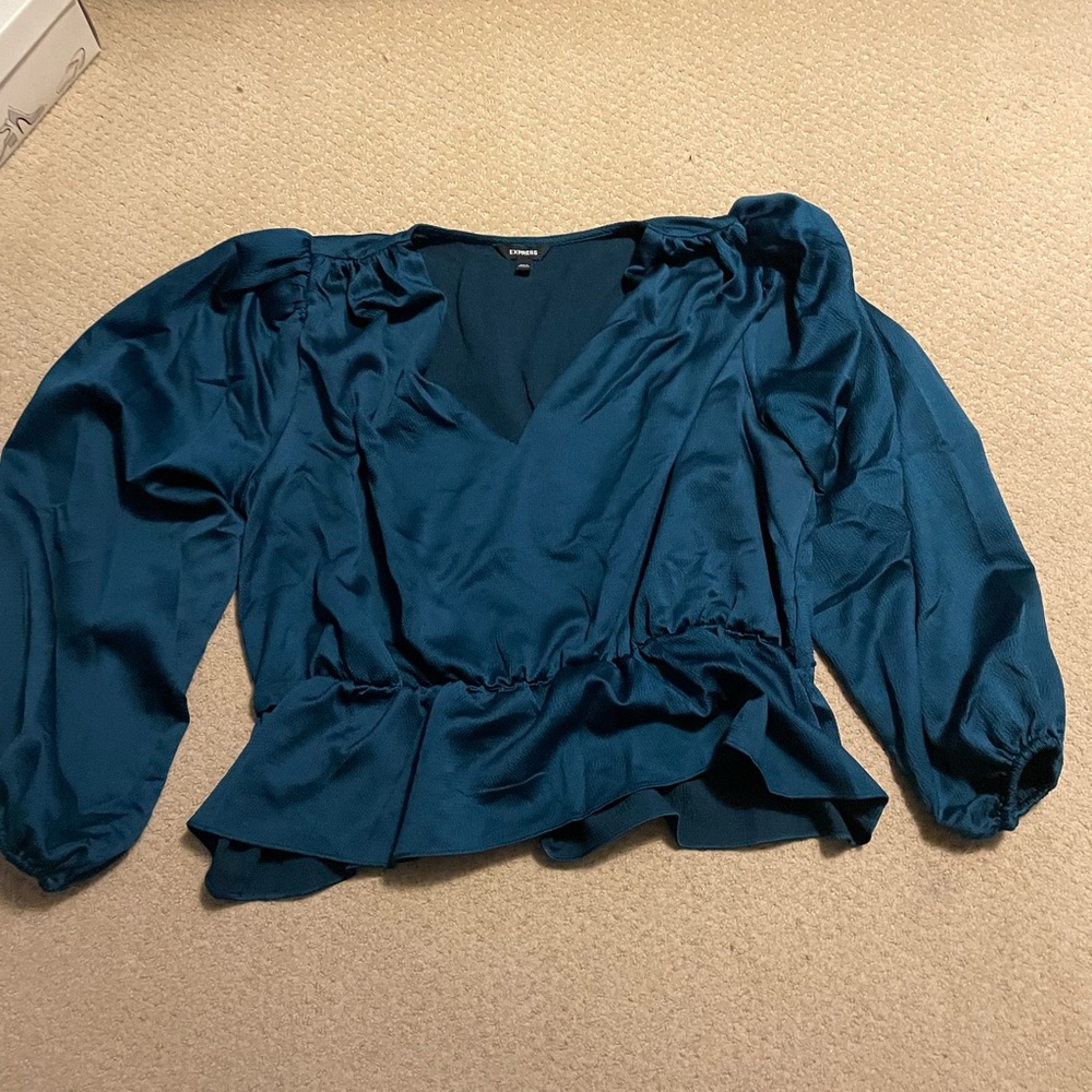 Teal express shirt